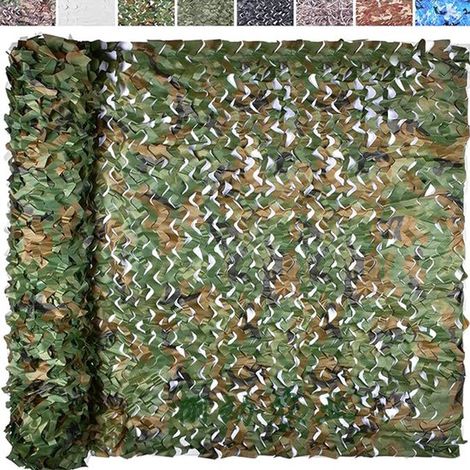 Tarnmuster-Sonnenschutznetz, dekorativ, für Outdoor-Aktivitäten und Jagd (3x3m) (1/5)