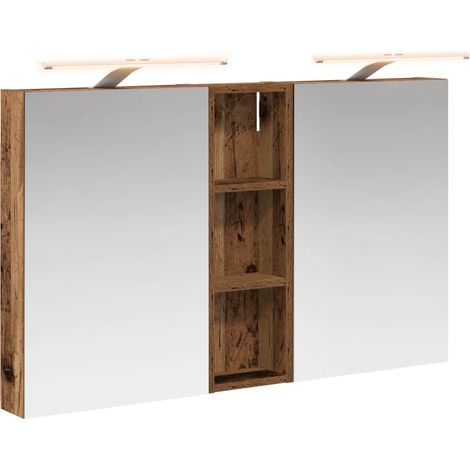 Maison Exclusive - Set di Armadi da Bagno con porta 3 pcs 100 x 10,5 x 60,5 cm