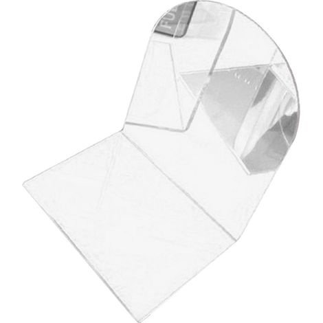Dicke, rutschfeste, transparente Acryl-Buchstützen in L-Form für Büroregale und Bücheraufbewahrung – Reinweiß (1/5)