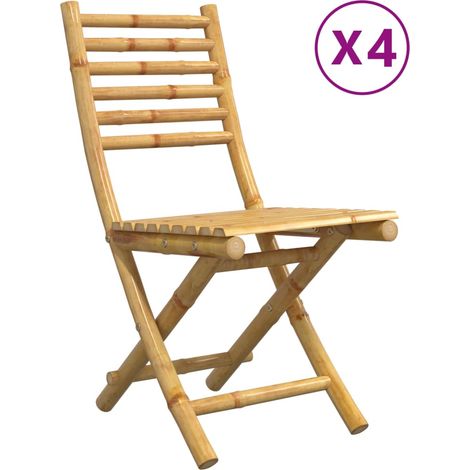 Maison Exclusive - Gartenstühle 4 Stk. Klappbar 43x54x88 cm Bambu