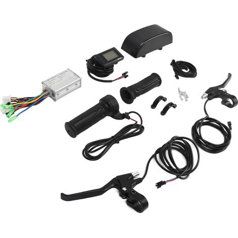 Kit de conversion pour vélo électrique comprenant un contrôleur 15A étanche, un écran M3, une poignée d'accélérateur, un système PAS et un levier de frein pour moteur 250W. (1/5)