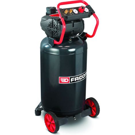Facom – Compresseur vertical débruité sans huile 100 L – Pression 12 bar – Débit 260 L/min – Moteur 2,5 HP – 427211