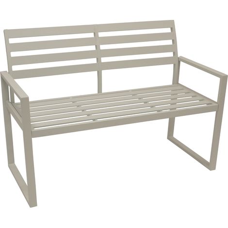 Bank 2-sitzer ATLANTA, Aluminium weiss (1/5)