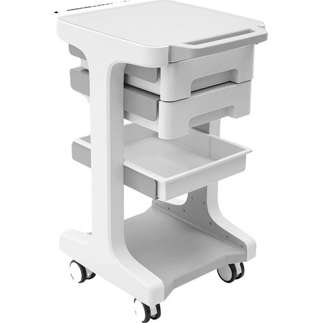 Chariot de salon, 3 niveaux, facile à déplacer, GRIS (1/5)