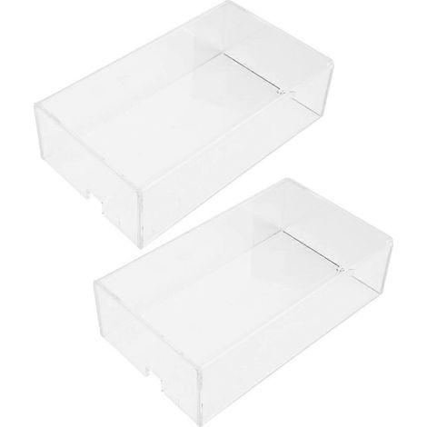 Lot de 2 coques de souris en acrylique transparent anti-rayures-18x10cm-Transparent (1/3)