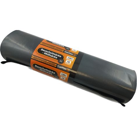 CONTOO Bauschuttsack 120L Entsorgungsack Extra stark 97µm Schwerlast Müllsack 10St. (1/3)