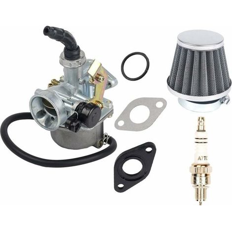 Geeignet für die Verwendung mit PZ19 PZ 19mm Vergaser-Starterkabel, Luftfilter und Zündkerze mit O-Ring, kompatibel mit 90cc, 110cc und 125cc ATV, Quad, Dirt Bike, TaoTao und Sunl. (1/5)