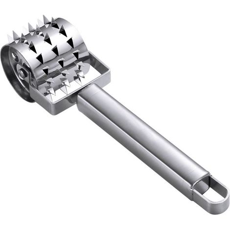 Attendrisseur de viande à rouleau, rouleau en acier inoxydable, bâtonnet à assaisonner, pour steak, poulet, porc, bœuf, ustensiles de cuisine, 1 pièce