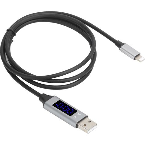 Câble USB à Affichage LED Tension Courant pour Android iPhone Charge Rapide Type C (1/5)