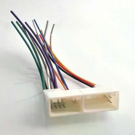 Faisceau de câblage adaptateur secteur avec prise ISO femelle pour autoradio, compatible avec Kia K2, K3, K5 Sportage R et IX35 Tucson (1/3)