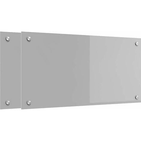 Salpicadero de cocina 2 pcs Gris Claro 80 x 40 cm vidaXL