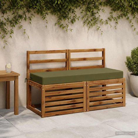 vidaXL Back Cushion SOEST 100% Polyester Olive Green 120 x 40 x 10 cm (1/5)
