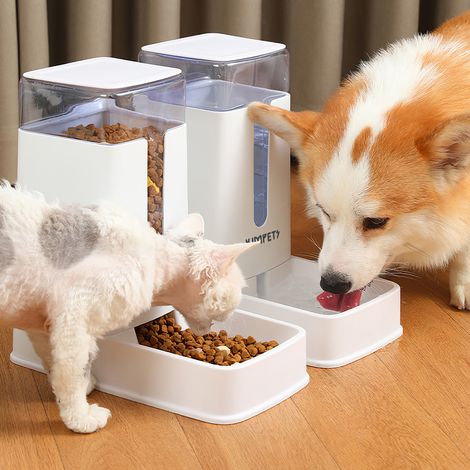 2Pcs Automatic Pet Feeder and Water Dispenser Set (1/5)
