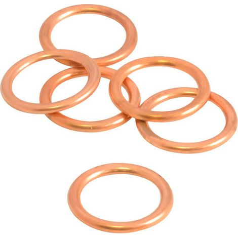 Ablaufdichtungen x 6 Rmf, Abmessungen 16 x 22 x 2 mm