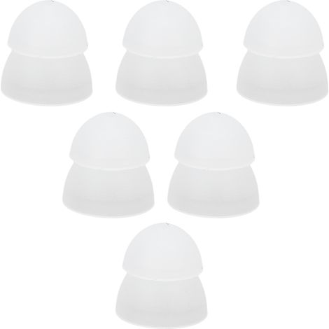 10 pièces Dômes pour Aides Auditives en Silicone Souple 8mm Double Couche Fermés Lavables Blancs Anti-Statiques (1/5)