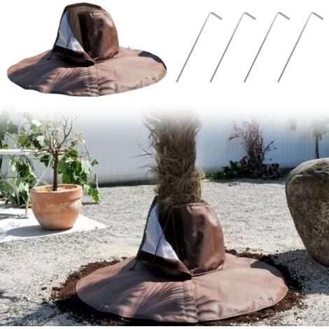 Protection hivernale des plantes, protection hivernale des racines de palmier, couverture d'hiver réutilisable pour plantes 30x30 cm, adaptée à la protection hivernale des plantes extérieures (1/5)