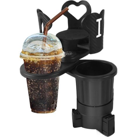 Extenseur du porte-tasse - porte-boissons réglables, adaptateur de rotation léger Organisateur de flacon de rack de bouteilles multiples, système de montage de rangement à tasse extensible pour tass (1/5)