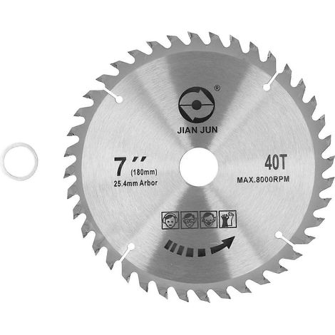 7x40T 180mm Sägeblatt, Hartmetall-Kreistrennscheibe, Holzbearbeitungszubehör