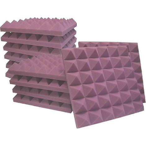 Lot de 12 panneaux acoustiques en mousse insonorisante (forme pyramide) pour studio – Réduction et isolation phonique (1/5)