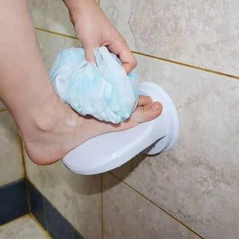 Asiento de ducha seguro (paquete de 2) - Diseño antideslizante con asas - Patas estables con ventosas - Taburete ligero para baño y ducha (1/4)