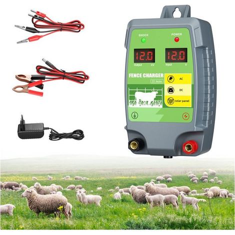 Appareil de clôture électrique 10KM, electrificateur secteur Pour ÉLevage D'Animaux Cheval Vache Moutons Pour ferme jardin (1/5)