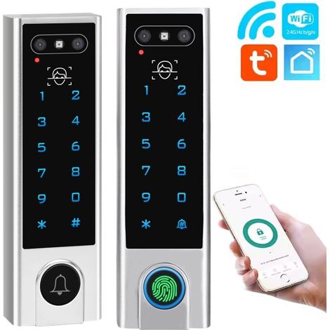 Tuya Controllo Accessi Smart WiFi Serie V3 con Riconoscimento Facciale e Tastiera Touch Tastiera + Campanello (1/5)
