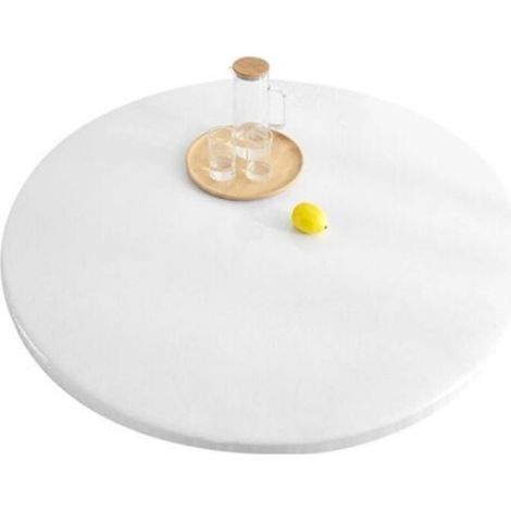 Nappe transparente, 120 cm, ronde en TPU avec élastique, imperméable, protection de table pour bureau, table, table à manger (1/4)