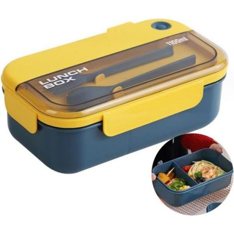 Boîte À Lunch - 1100 Ml - 2 Compartiments - Anti-fuite - Lavable Au Lave-vaisselle - 1 Pièce (1/4)