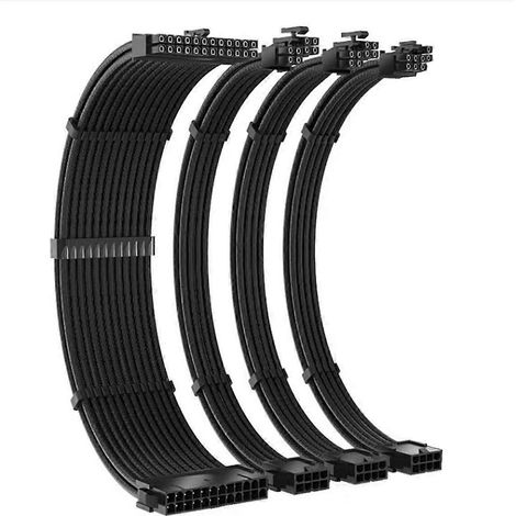 Set schwarzer modularer Verlängerungskabel (1/5)