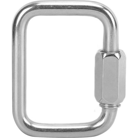 Maillon en acier inoxydable à 4 coins, attache multifonction 8mm pour hamac extérieur, camping, pêche, randonnée (1/5)