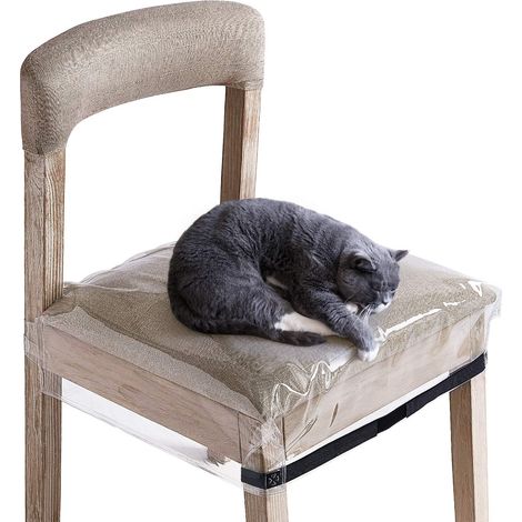 Lot de 4 Housses de Chaise de Salle à Manger en Plastique Transparent, réutilisables, épaisses, en PVC Souple, réglables et imperméables (1/5)