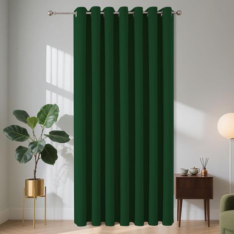 Rideau de Porte à Oeillets L150 x H195 cm 1 Panneau, 85% Rideau Occultant Thermique Anti UV pour Décoration et Protection Intérieure de Dressing Fenêtre Porte d'Entrée Armoire de Rangement (1/5)