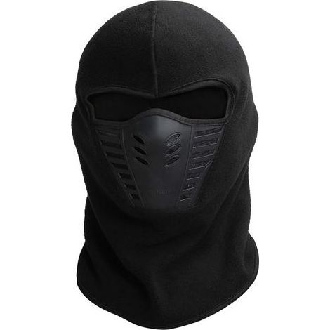 Masque facial isolant pour homme - Accessoires de cyclisme - Tour de cou isolant - Masque de ski - Taille unique - Noir (1/5)