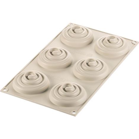 Silikomart Kit mini tarta Twist beige 6 piezas