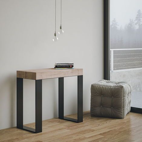 Consolle Allungabile in Legno e Ferro H77x40x90/300cm Itamoby Tecno Rovere Classica (1/5)