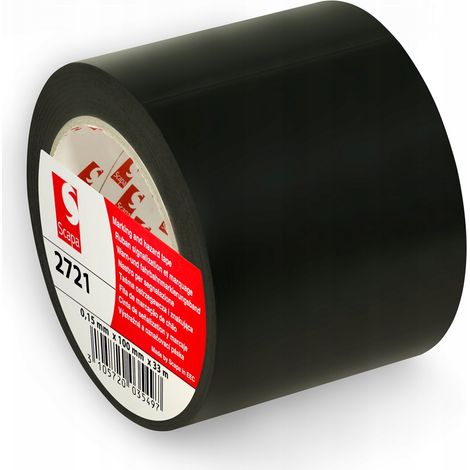 Nastro segnaletico di avvertimento per pavimenti Scapa 2721 nero, 100 mm / 33 m (1/5)