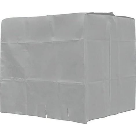 Abdeckung für Wassertanks im Freien, 1000-Liter-IBC-Container, wasser- und staubdicht, Oxford-Stoff, Sonnenschutz, Outdoor-Werkzeuge (Silber)
