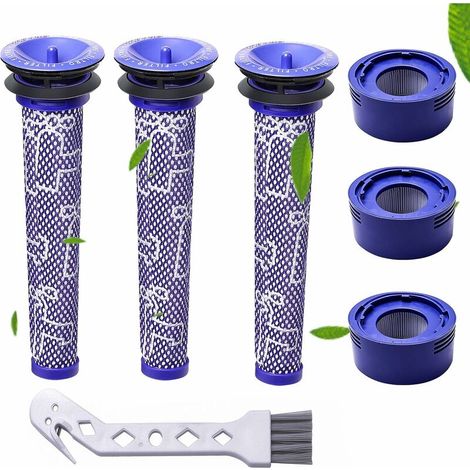 Filtre pour Dyson,filtres de Rechange pour aspirateur Dyson V7 et V8 , 3 Post-filtres HEPA, 3 pré-filtres, pièce de Rechange(V7V8) Guazhuni (1/5)
