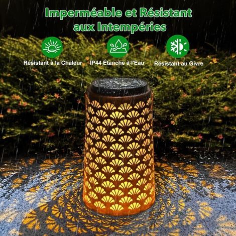 Bardusch - Set di 2 lanterne solari da giardino per esterni, due modalità di illuminazione, luci solari impermeabili da appendere per patio, terrazza, feste, decorazioni per la casa in stile orientale (1/4)