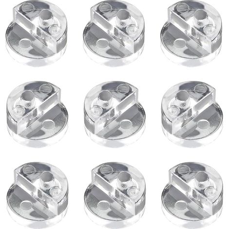 40 Stück runde Glashalter-Clips, Glas-Halteklammern-Set, Kunststoff-Spiegelklemmen-Halter, zur Befestigung von 4–5 mm dicken Spiegeln und Glas-Aufhängesets