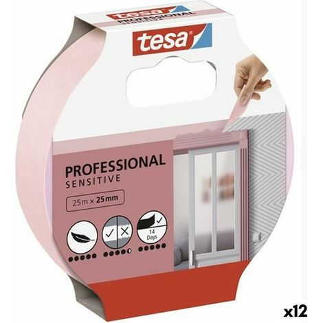 Nastro Adesivo TESA Professional Sensitive Pittore Rosa 12 Unità 25 mm x 50 m (1/3)