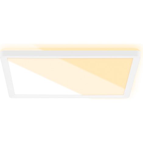 Plafonnier LED pour salon, Luminaire Plafonnier, Lampe LED plate, Plafonnier Chambre, Plafonnier Salon, Réglage de la couleur de la lumière, Rétroéclairage, Blanc (1/5)