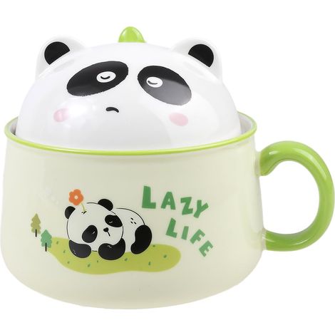 Bol à Ramen Asiatique Panda - Porcelaine - Motif Panda - 1020 ML - Avec Couvercle (1/5)