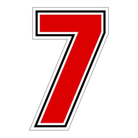 Numeri Sic Rossi, h 63 mm - Numeri: 7