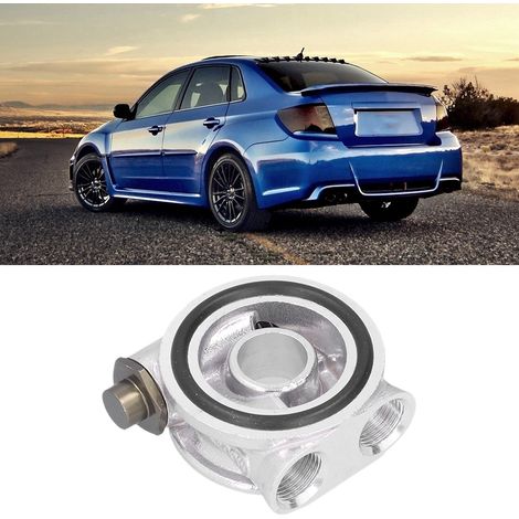 Adaptateur de Thermostat avec Filtre et Plaque Sandwich pour Refroidisseur d'Huile, Universal pour Voiture, Filetage 3/4in 16‑UNF AN10 M18x1.5mm