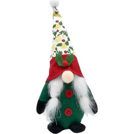 Lutin de Noël sans visage, figurine artisanale en peluche, gnome, décorations, Fo (1/5)