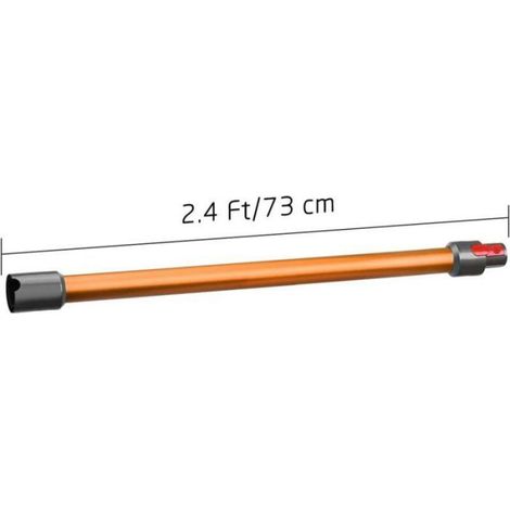Tube Extension pour Dyson V11, V15, V10, V8, V7 Aspirateur – Tube Rallonge Accessoire 73CM, Baguette Extensible Orange Compatible (1/4)