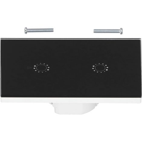 Intelligenter 2-Wege-WLAN-Touch-LED-Wandschalter für Amazon Alexa, Sprachsteuerung und App, AC 95–250 V, schwarze Abdeckung (1/5)