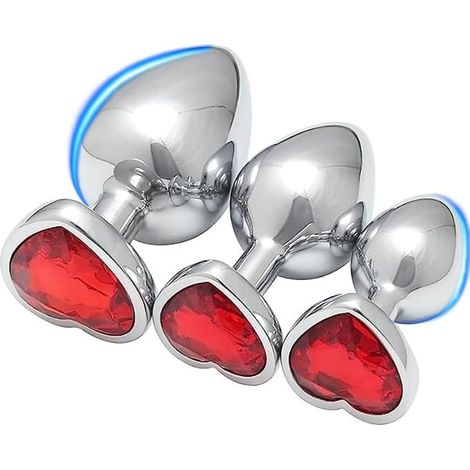 Efficace en Acier Inoxydable en Forme De CœUr Strass Rouge, 3 Tailles, Yoga Pilates Hip Trainer, FaçOnner Une Figure d'ajustement, Cadeau De Couple - K + 28 (1/5)