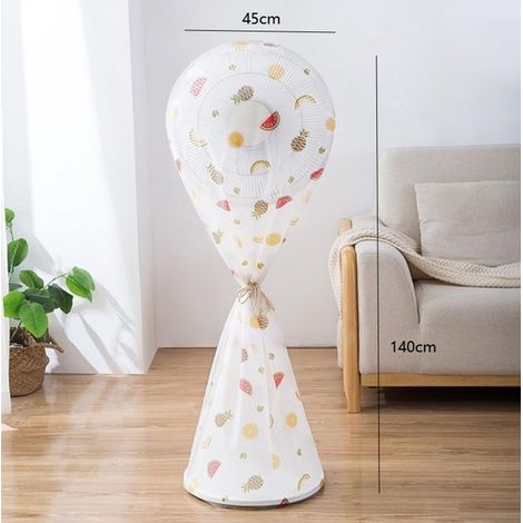 Funda protectora para ventilador eléctrico - PVC - Resistente e impermeable - Funda antipolvo con diseño decorativo - 140 cm (1/4)